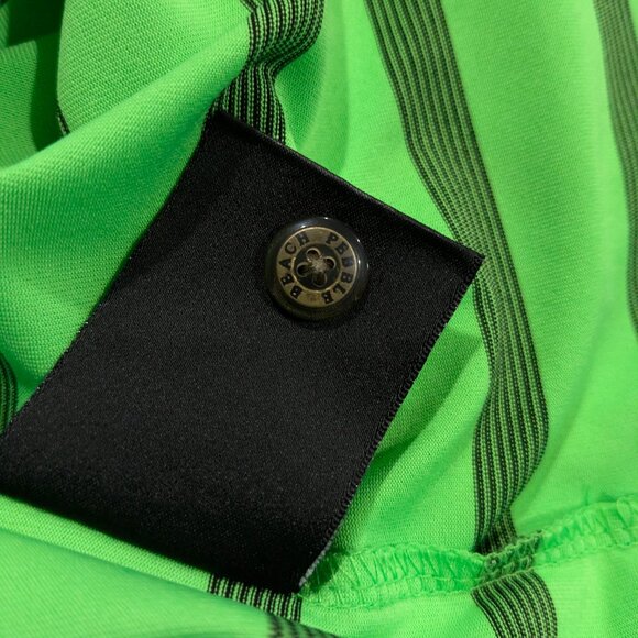 Pebble Beach Men's Performance Golf Polo Shirt, Size Large, Bright Green Striped - Picture 11 of 12